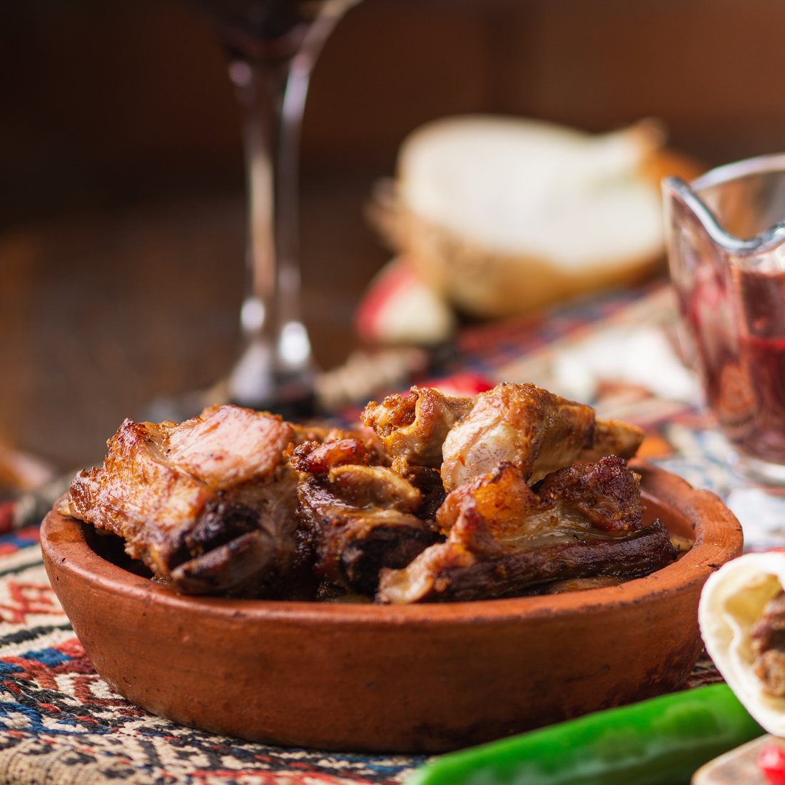 Easy midweek recipe. Airfryer chicken with red wine and herbs.